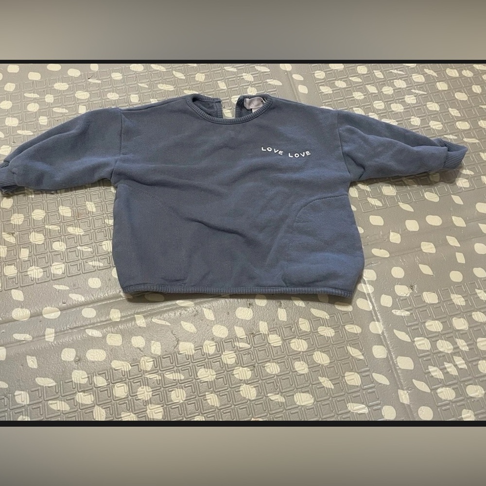 ISO BABY ZARA Sweatshirt with Love Embroidery